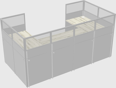 Cabine en u