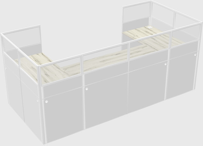 U-shaped cubicle
