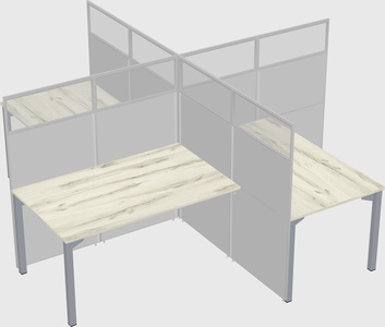 Quad office cubicles