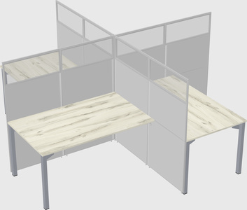 Quad office cubicles