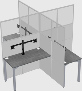 Quad office cubicles