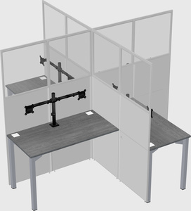 Quad office cubicles