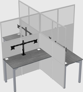 Quad office cubicles