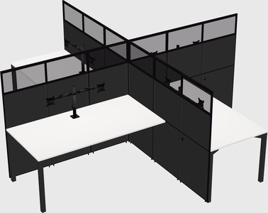 Quad office cubicles