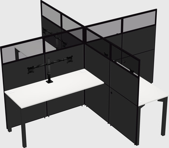 Quad office cubicles