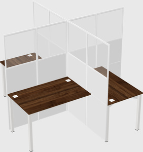 Quad office cubicles