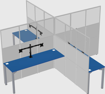 Quad office cubicles