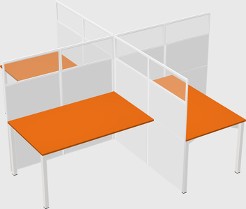 Quad office cubicles