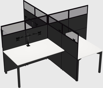 Quad office cubicles