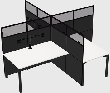 Quad office cubicles