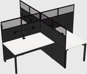 Quad office cubicles