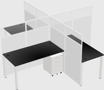 Quad office cubicles