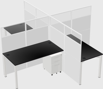 Quad office cubicles