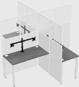 Quad office cubicles