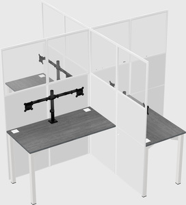 Quad office cubicles