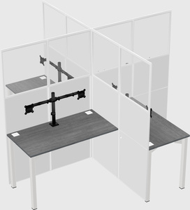 Quad office cubicles