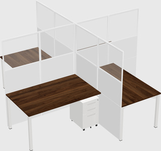 Quad office cubicles