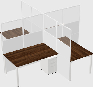 Quad office cubicles