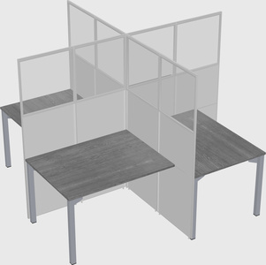 Quad office cubicles