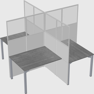 Quad office cubicles