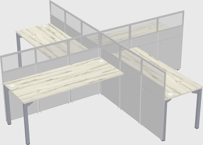 Quad office cubicles
