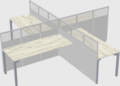 Quad office cubicles