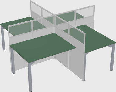 Quad office cubicles