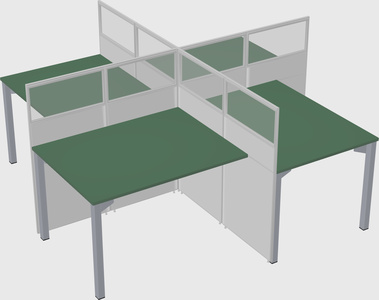 Quad office cubicles