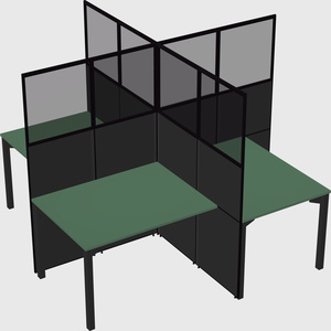 Quad office cubicles