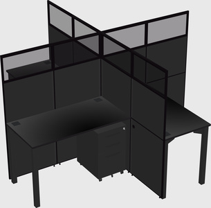 Quad office cubicles