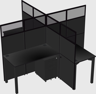 Quad office cubicles
