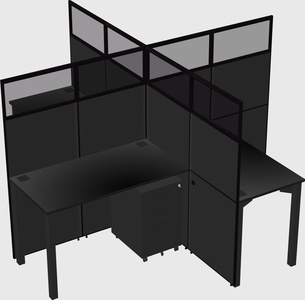 Quad office cubicles
