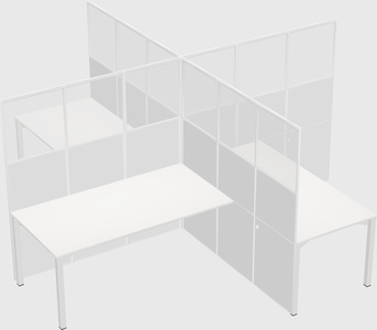 Quad office cubicles