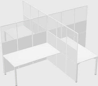 Quad office cubicles