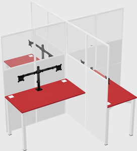Quad office cubicles