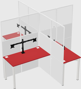 Quad office cubicles