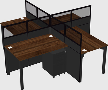 Quad office cubicles