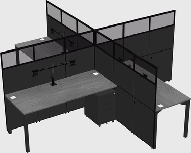 Quad office cubicles