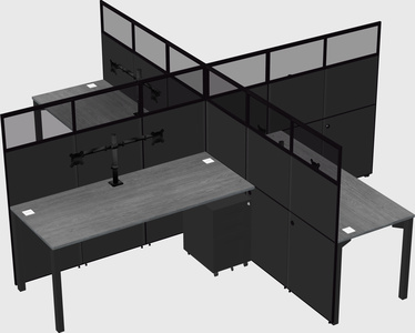 Quad office cubicles