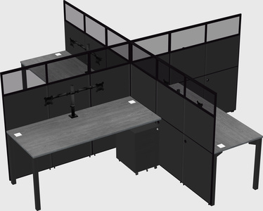 Quad office cubicles