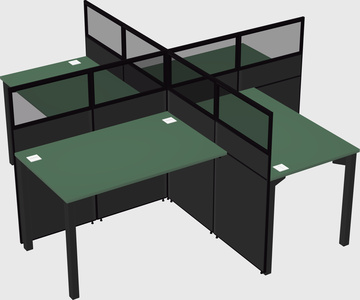 Quad office cubicles
