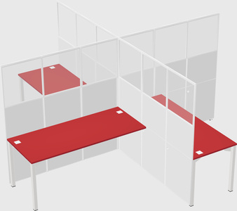 Quad office cubicles