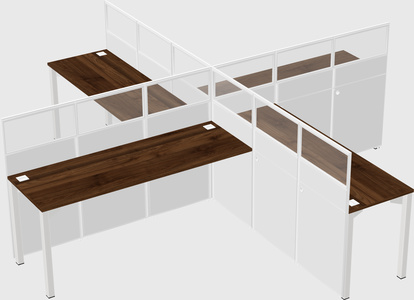 Quad office cubicles