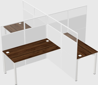 Quad office cubicles