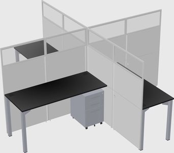 Quad office cubicles