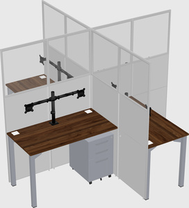 Quad office cubicles