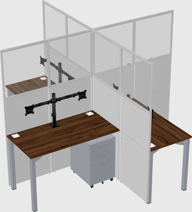 Quad office cubicles