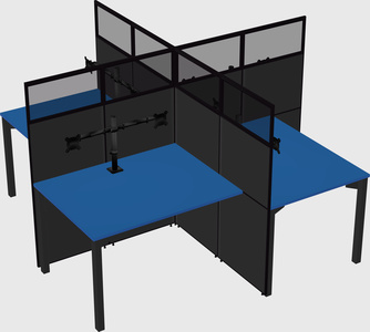 Quad office cubicles