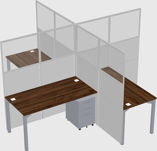 Quad office cubicles