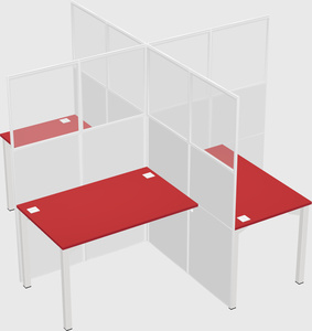 Quad office cubicles